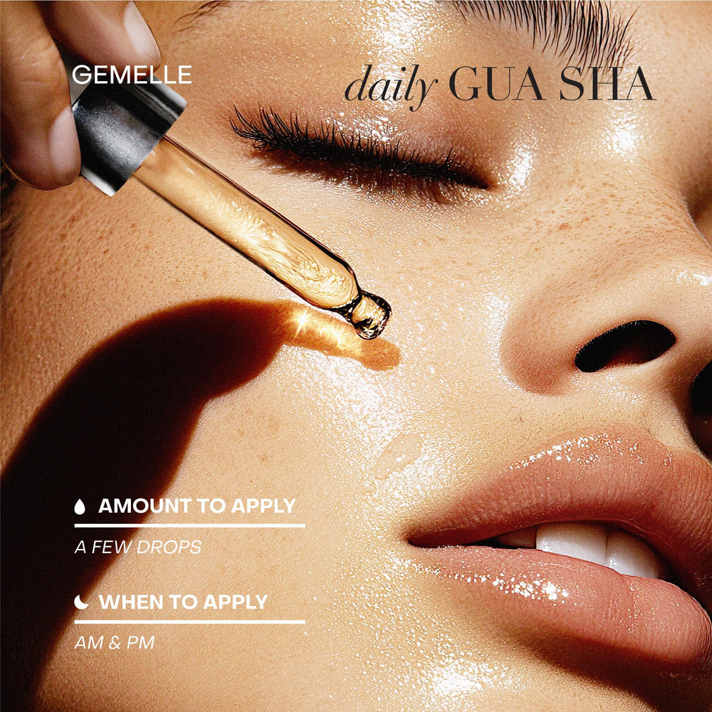 GEMELLE jawline sculpting demonstration showing lymphatic drainage benefits