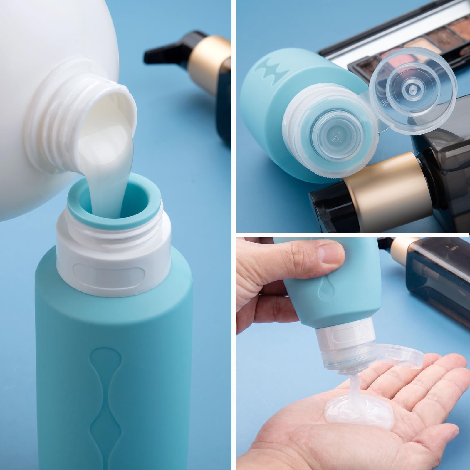 Gemice close-up of flip-top cap demonstrating secure leakproof seal