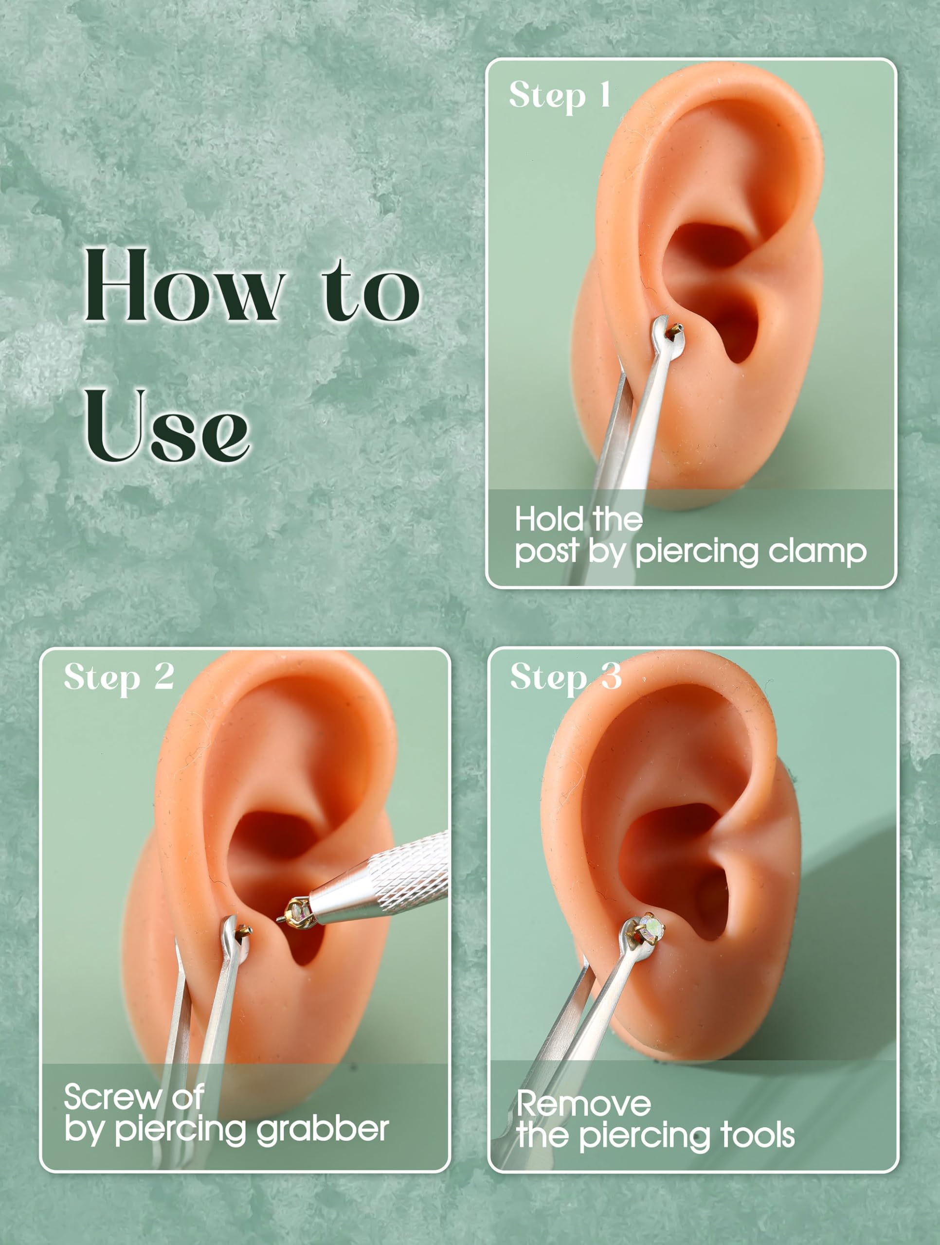GEMQUEEN polished piercing taper closeup demonstrating smooth, burr-free insertion