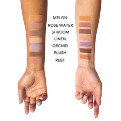 Gen See applied on eyelid demonstrating even matte coverage and crease resistance
