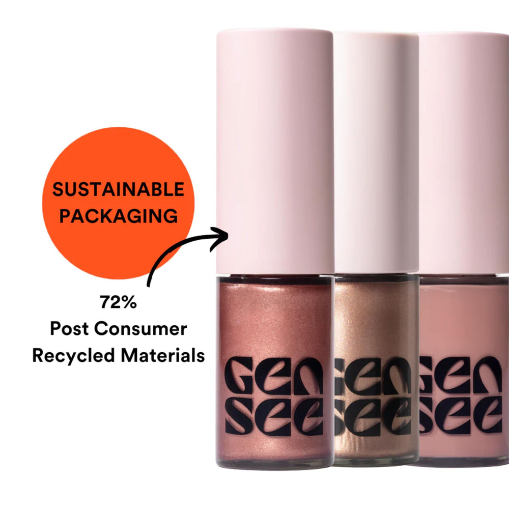 Gen See beside a hand for size comparison highlighting portability