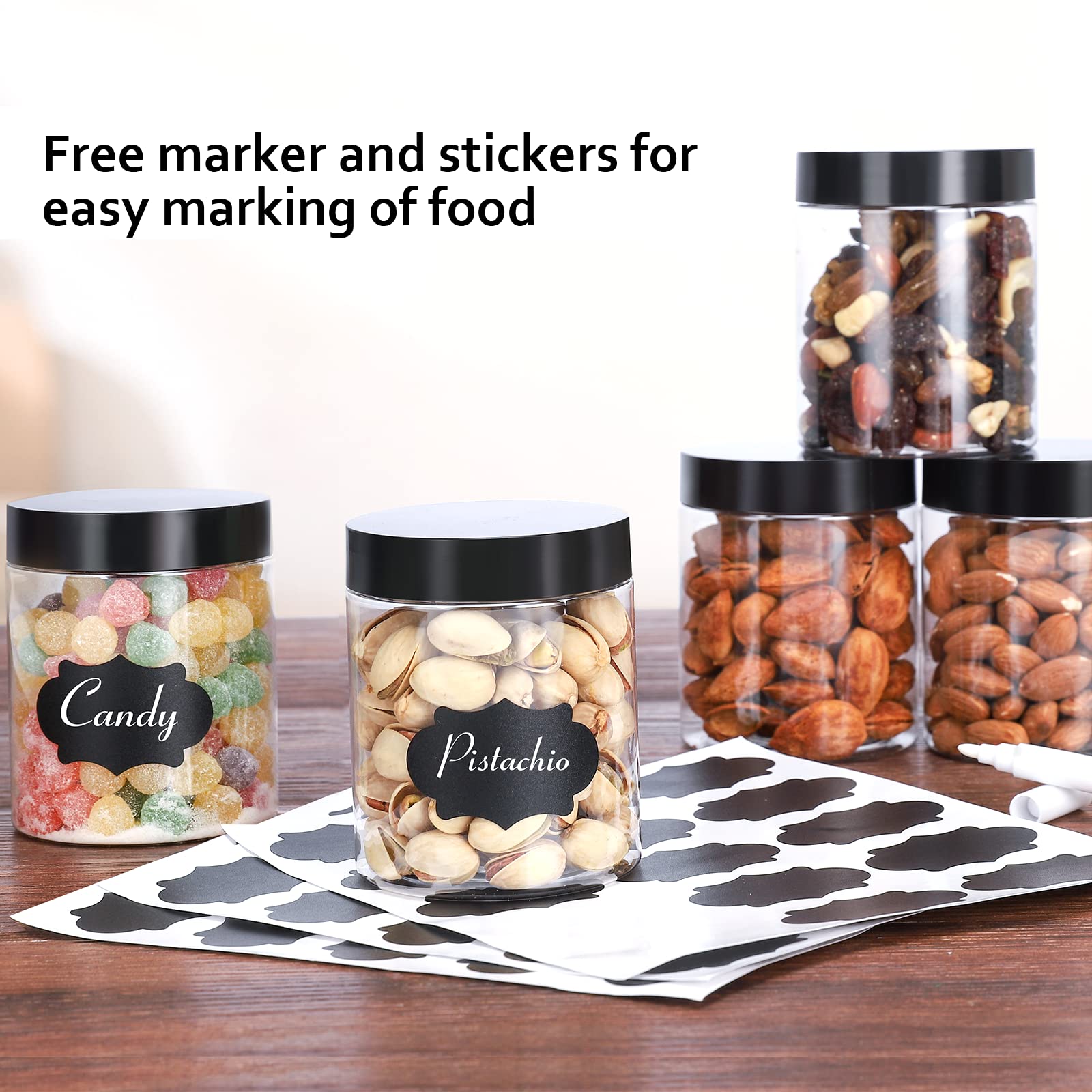 Gencywe jars holding spices and nuts in kitchen emphasizing freshness and ingredient visibility