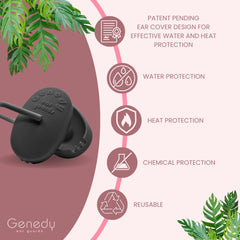 Genedy ear covers with blow dryer protecting ears from direct heat