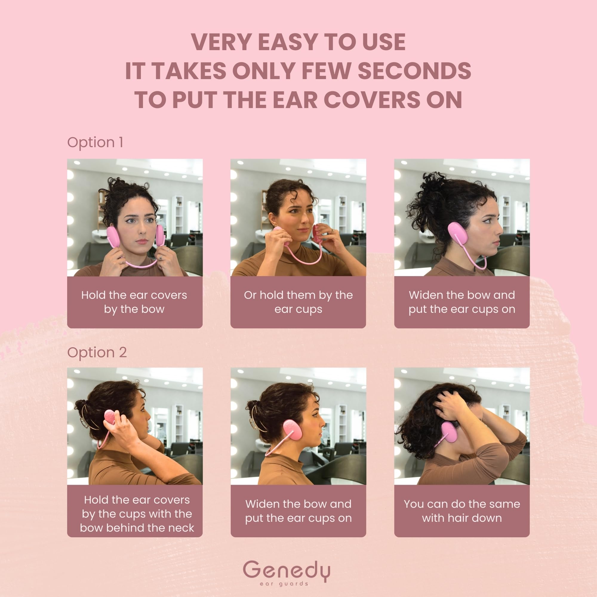 Genedy ear covers during hair dye session protecting ear skin from stains