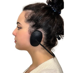 Genedy ear covers front packaging showing compact black set and benefits