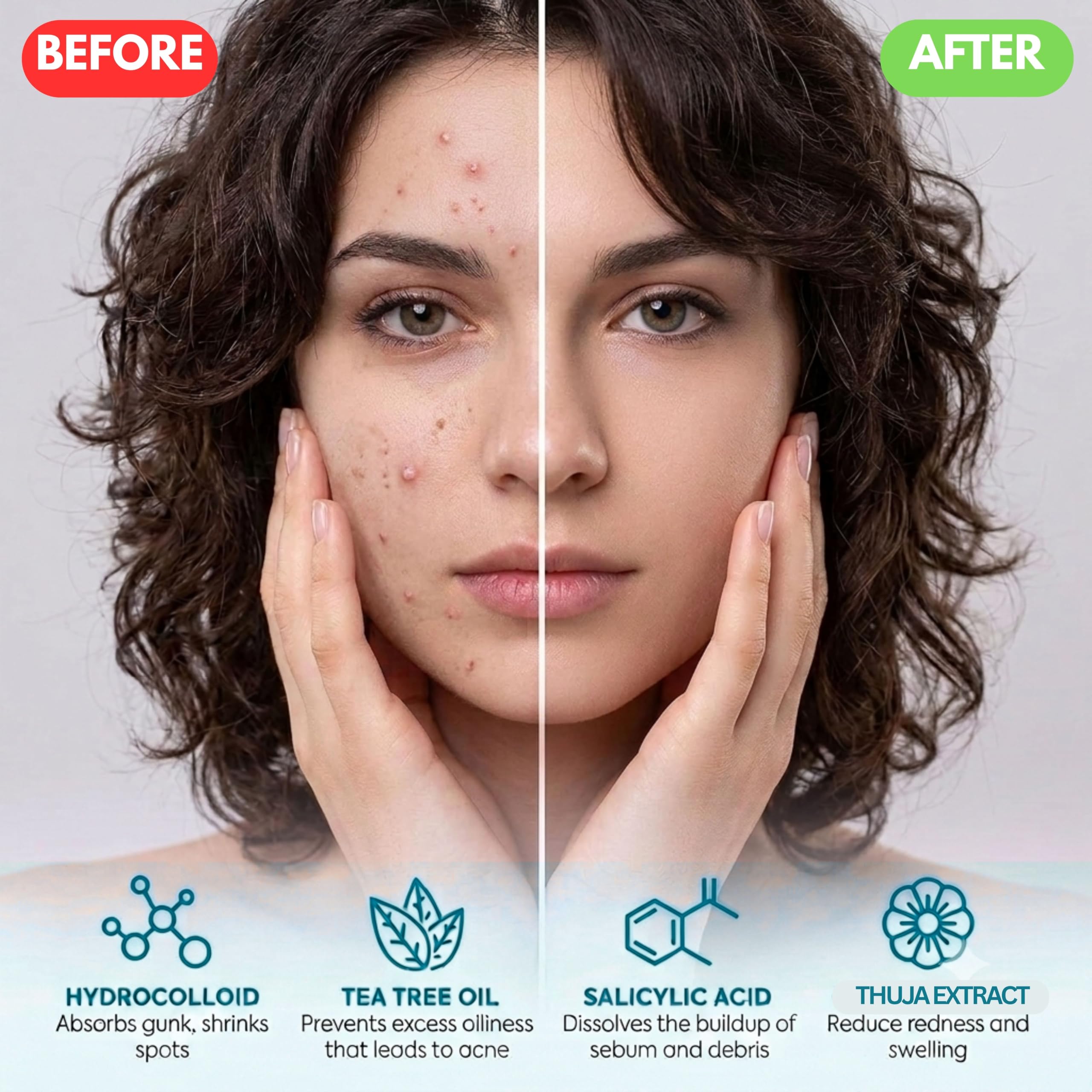 Generic brand application demo on hand showing effortless peel-and-apply use