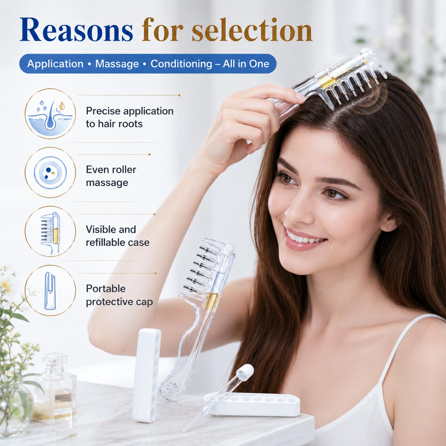 Generic applicator nozzle closeup highlighting precise dispensing for mess-free application