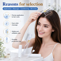 Generic applicator nozzle closeup highlighting precise dispensing for mess-free application