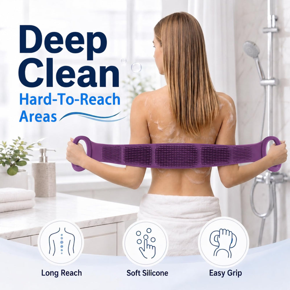 Generic water draining off silicone showing quick-dry hygienic material advantage
