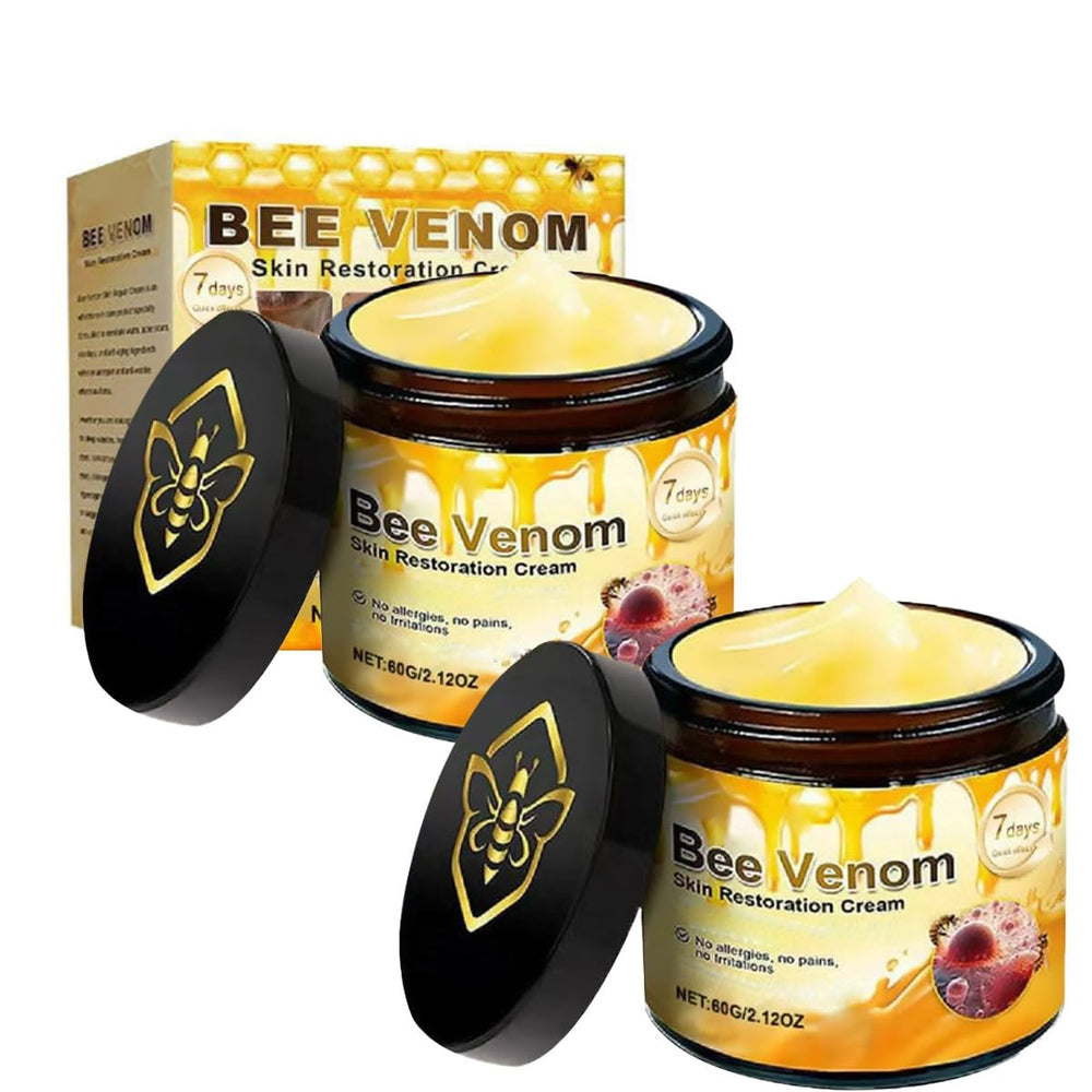 Generic bee venom cream front packaging showing product and benefits