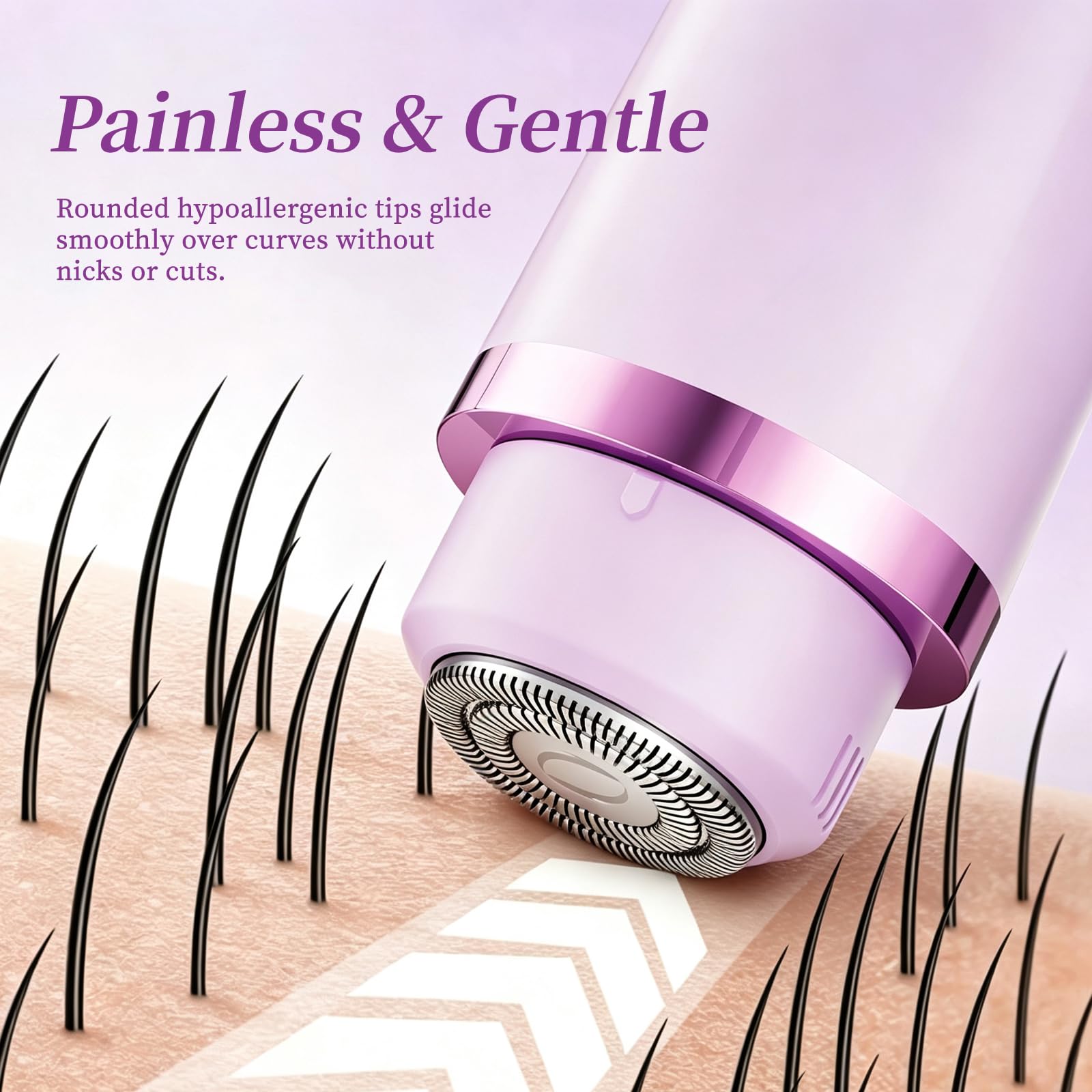 Generic bikini trimmer next to a smartphone for compact size and travel convenience