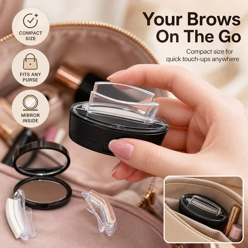 Generic eyebrow stamp open cap pigment ink showing brand-rich color ready to apply
