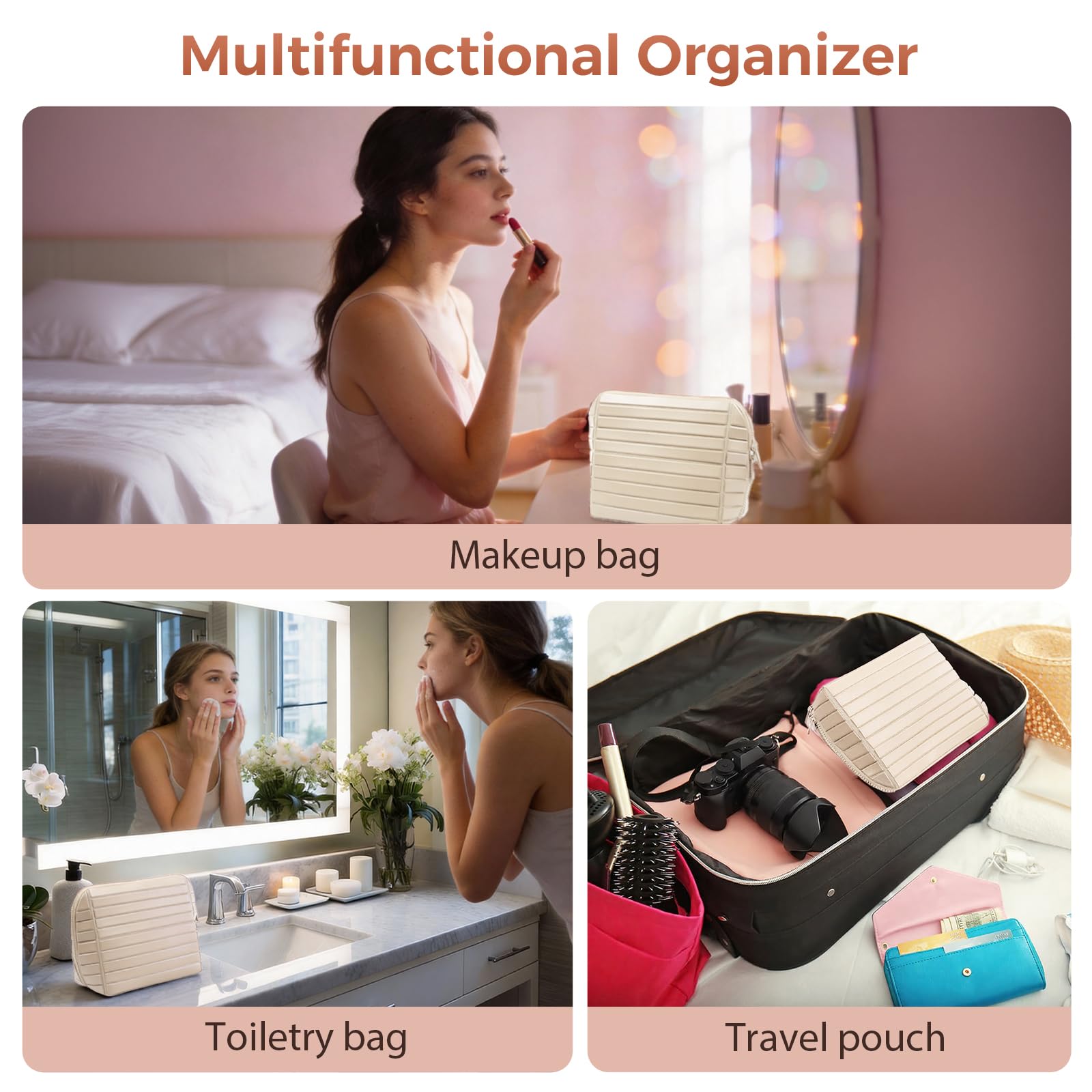 Generic three brush holders keeping brushes upright and clean benefit