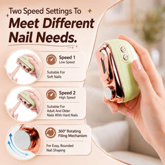 Generic built-in LED light illuminating nail edge for precise trimming and safer results