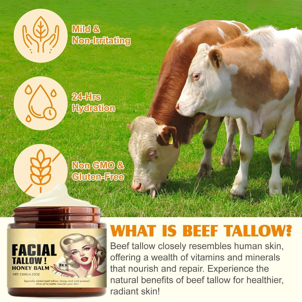 Generic cebo de res open tin displaying creamy balm and nourishing appearance