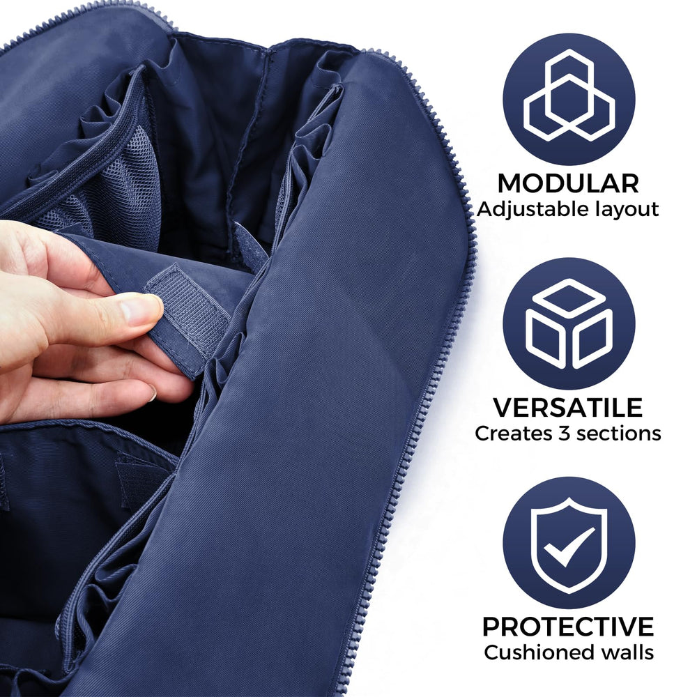 Generic close-up of padded wall and zipper ensuring durable protection