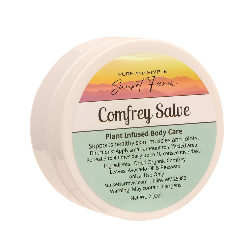 generic comfrey salve open top texture close-up showing smooth creamy application