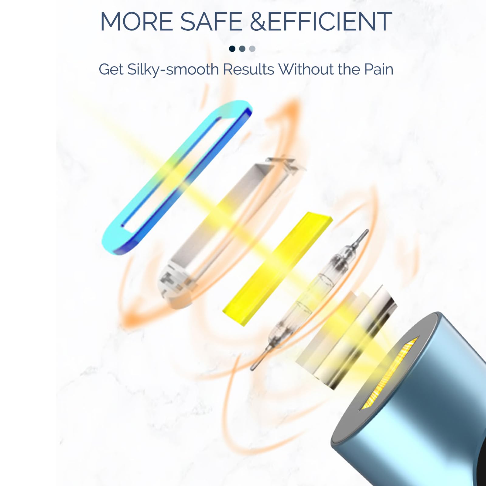 Generic lifestyle shot of family sharing device for shared long-term hair care benefit