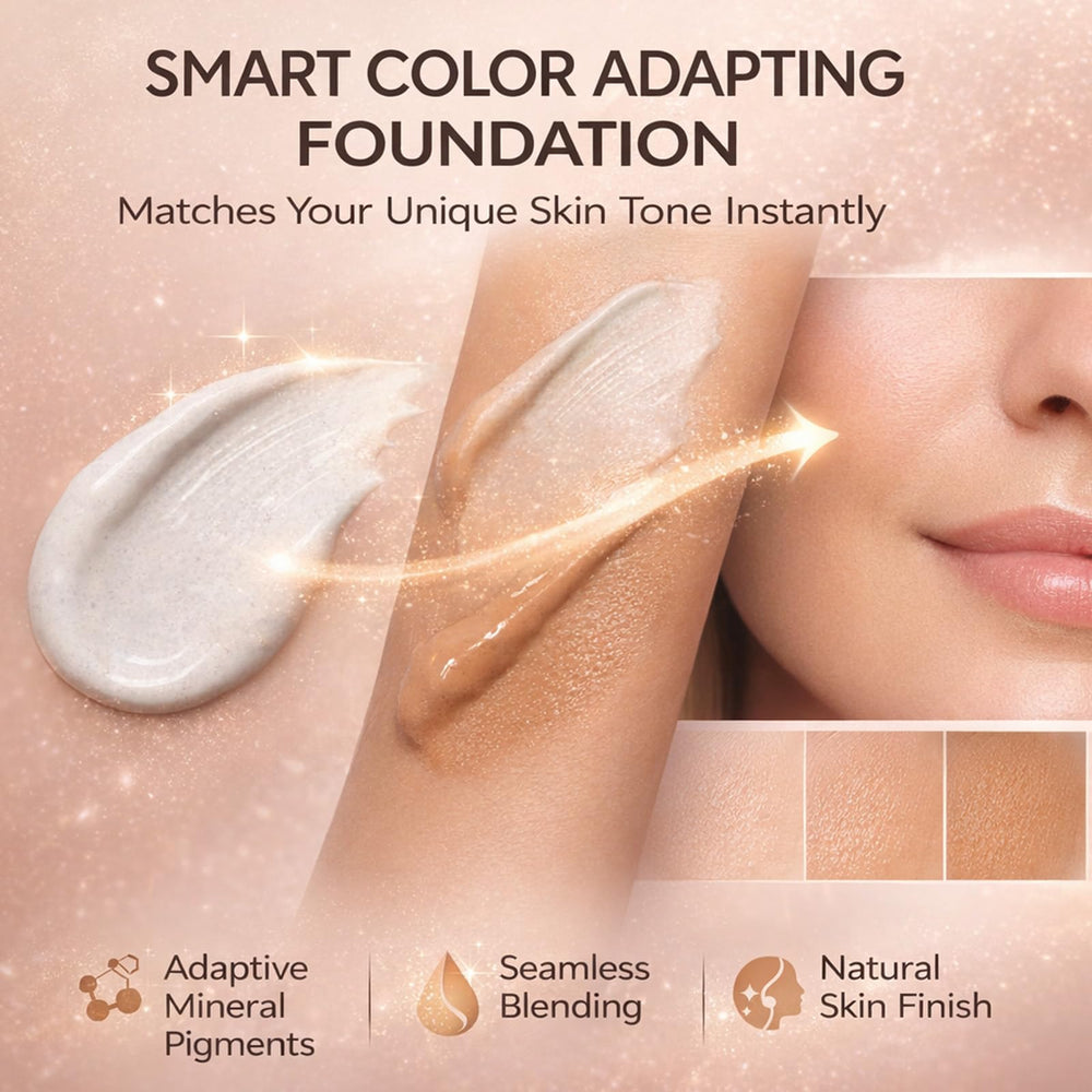 Generic swatch on skin showing luminous finish and pore-refining benefit