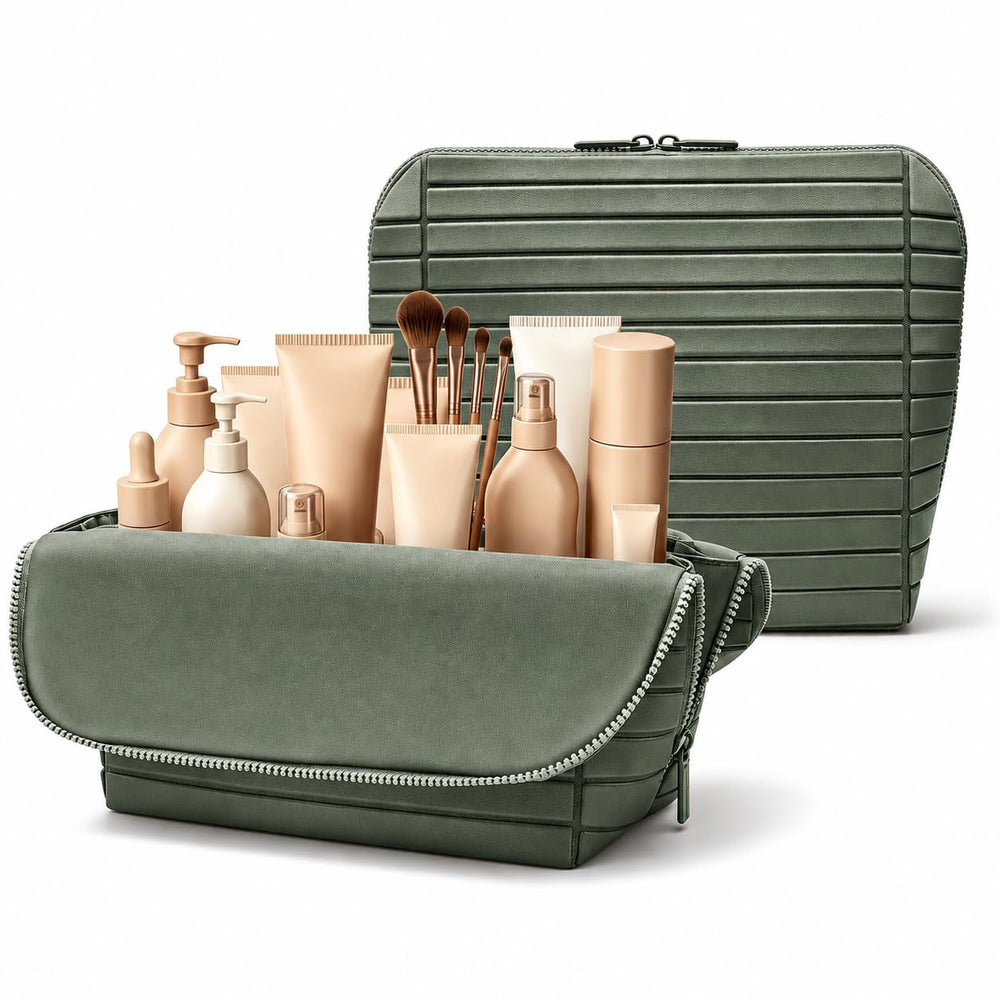 Generic brand fold-down open view showing organized compartments and quick access