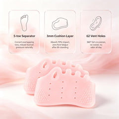 Generic silicone forefoot sleeve close-up showing soft texture and friction reduction