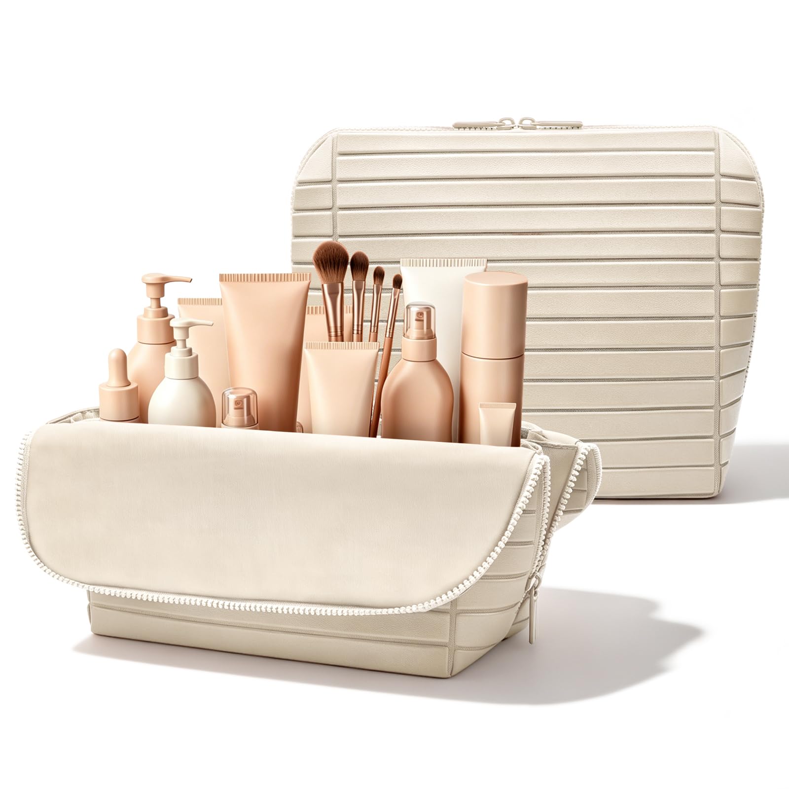 Generic front folded white organizer showing compact travel-ready design