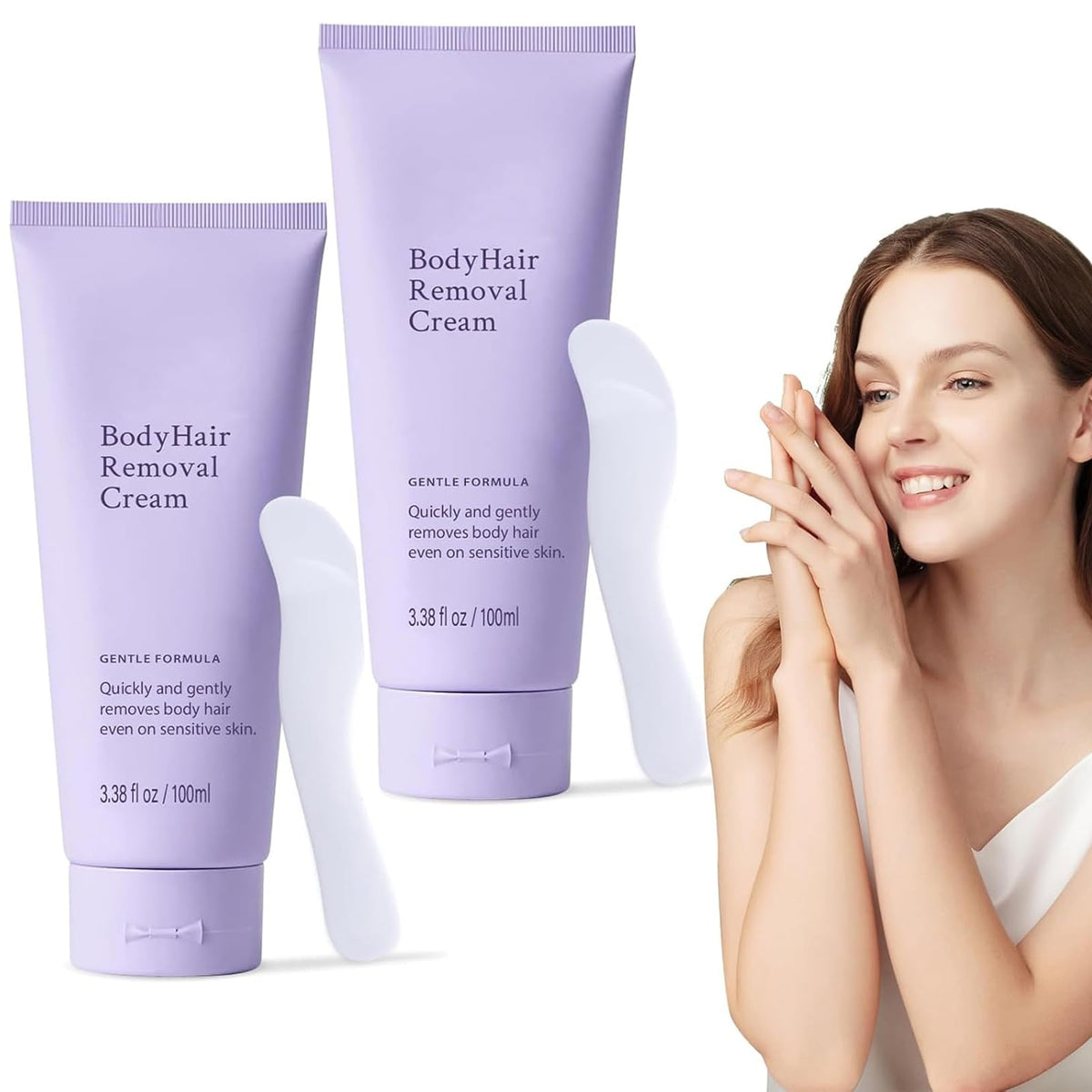 Generic front packaging showing two cream tubes and benefits