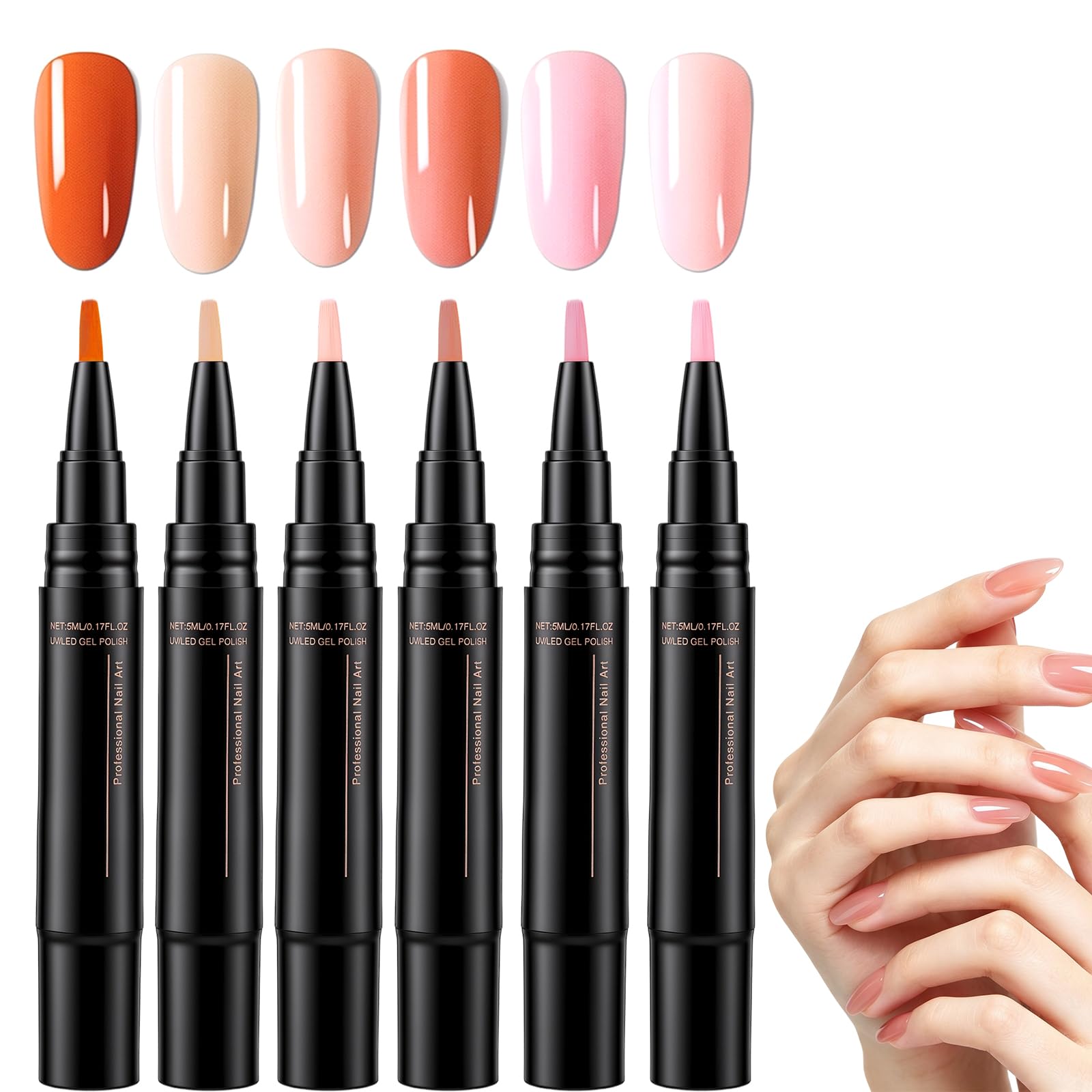 Generic front packaging showing 3-in-1 nail pens and clear benefit of simplified manicure