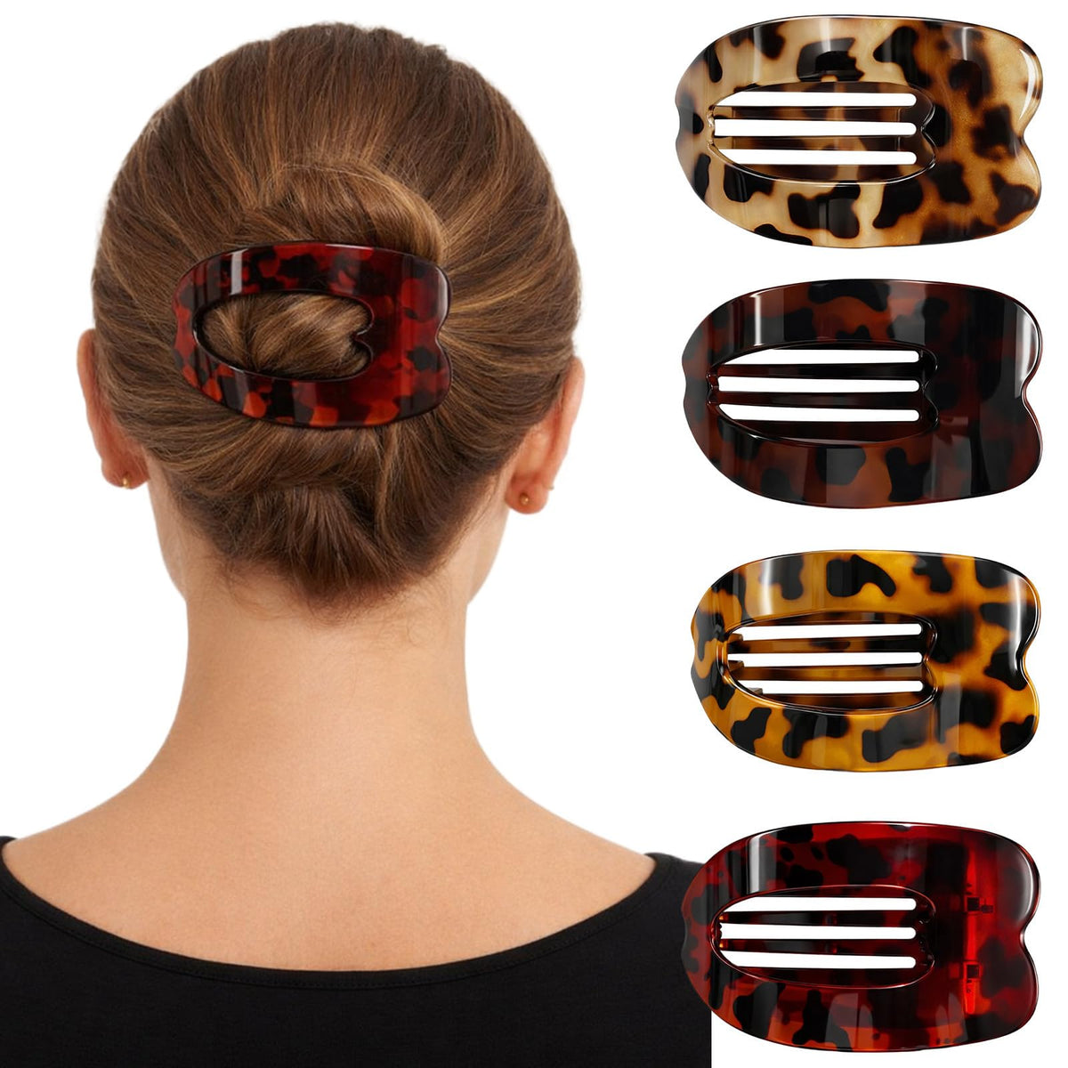 Generic 4-pack front view showing matte clips and color variety for everyday styling