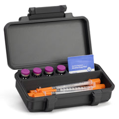 Generic brand front view of closed case showing compact protection