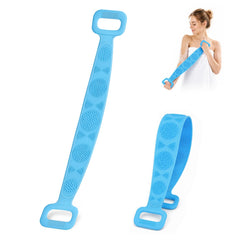 Generic front view showing long-strap scrubber, easy full-back reach