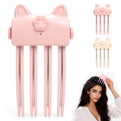 Generic heated root volumizer front view showing compact cordless design and pink finish for easy styling