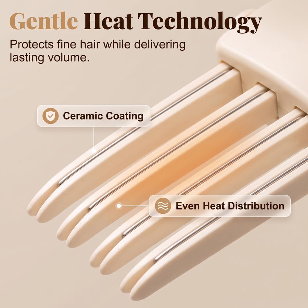 Generic tool clamped at hair crown creating visible lift for quick touch-ups