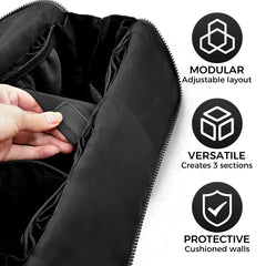 Generic interior with adjustable dividers offering customizable organization