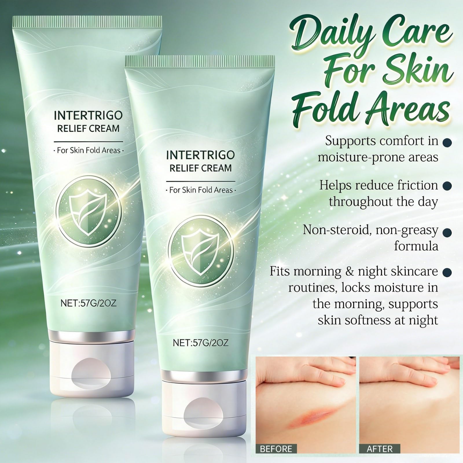 Generic brand being applied underarm to reduce friction and comfort