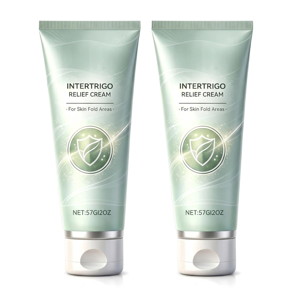 Generic intertrigo front packaging shows product and benefit
