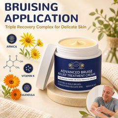 Generic brand label close-up listing arnica and vitamin K benefits