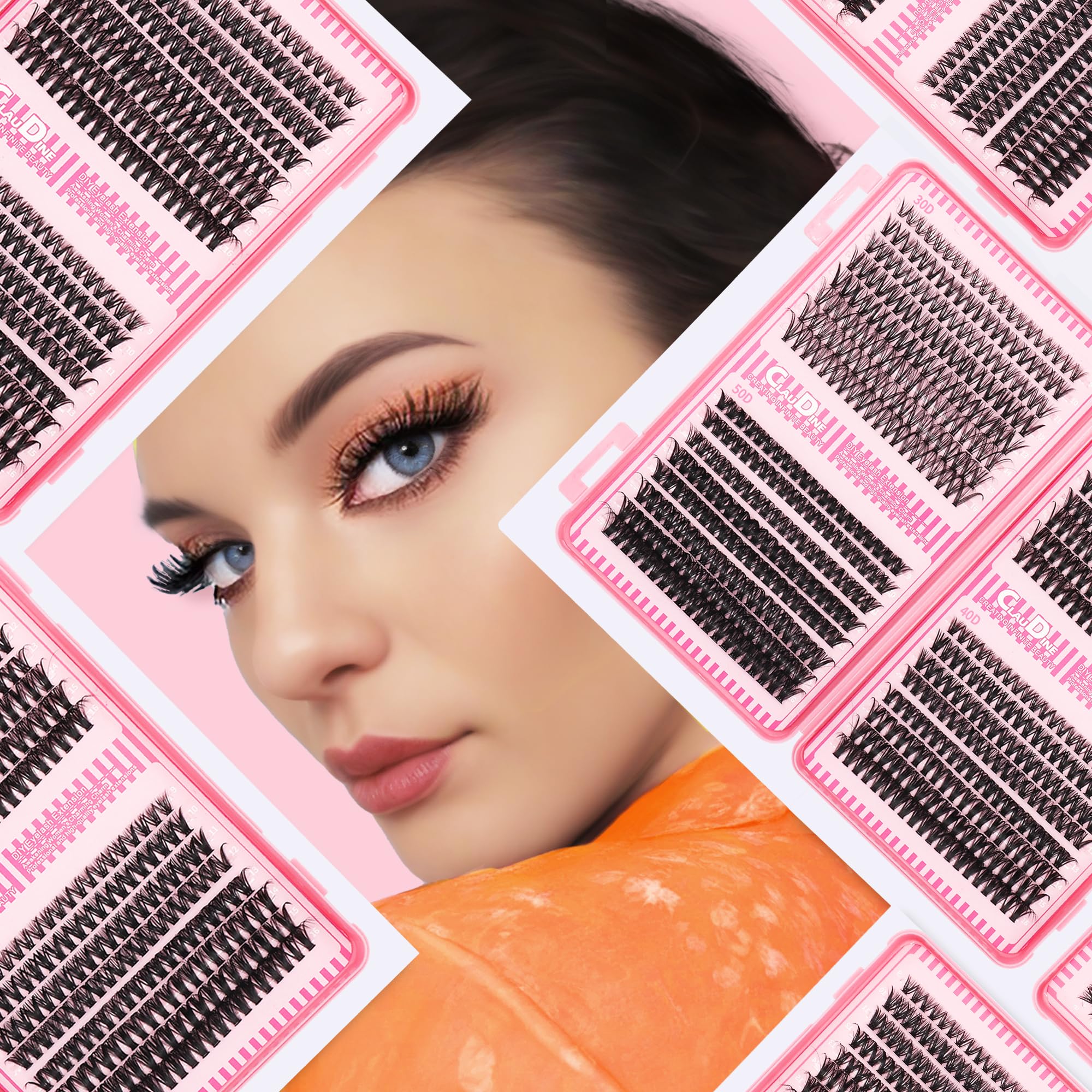 Generic lashes being applied showing easy DIY application benefit