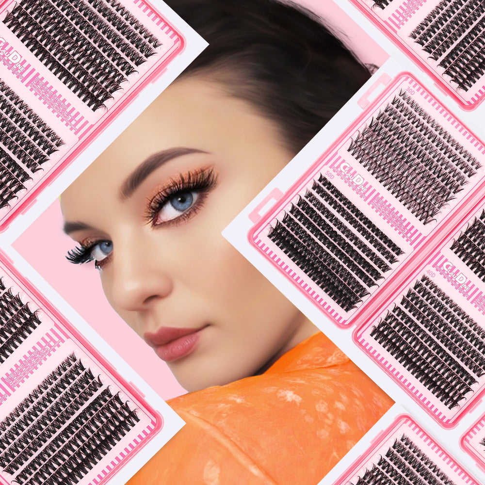 Generic lashes being applied showing easy DIY application benefit