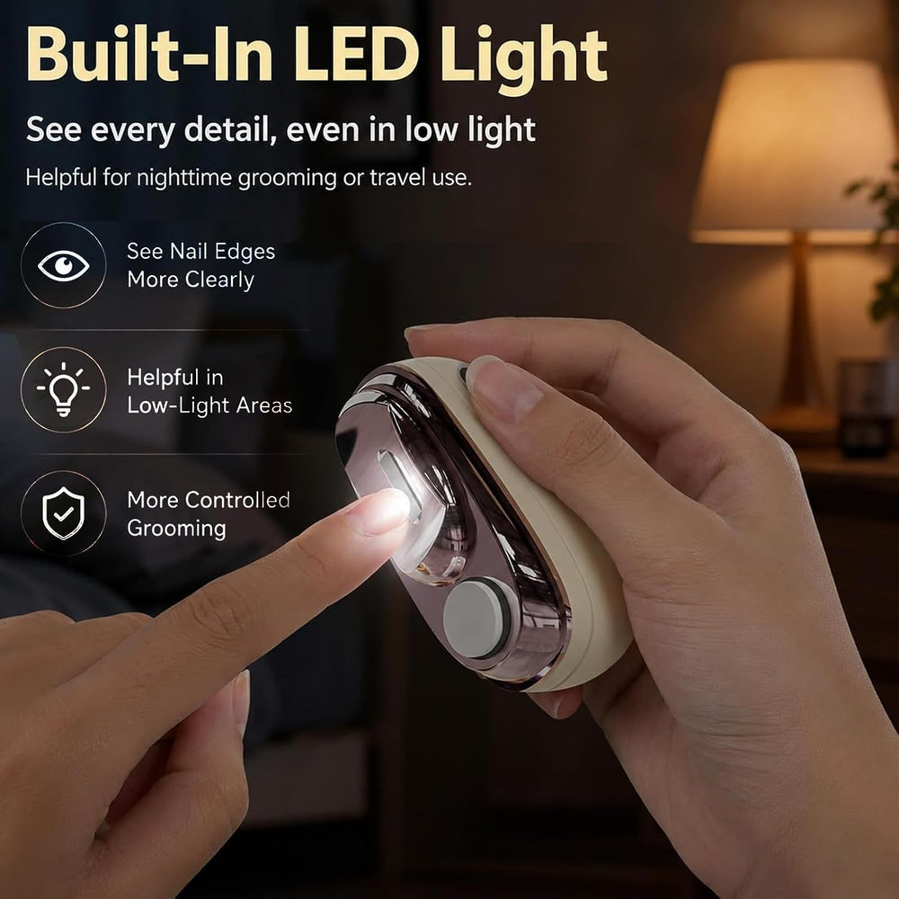 Generic LED illuminated trimming area for precise nail visibility