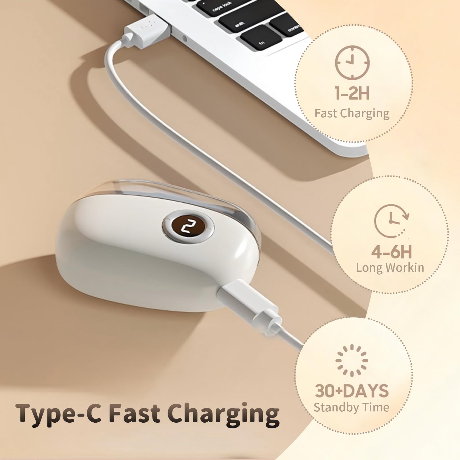 Generic LED light illuminating nail area for safer, clearer trimming
