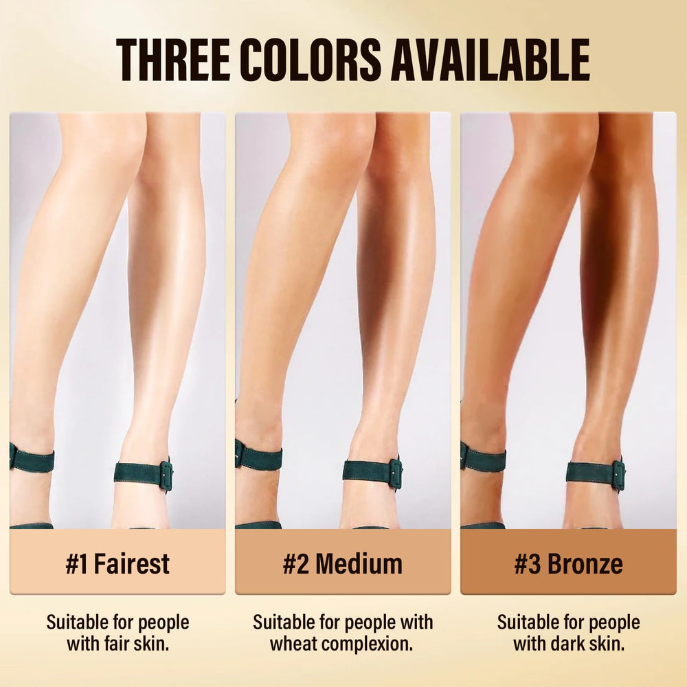 Generic legs makeup before and after on legs displaying natural concealment
