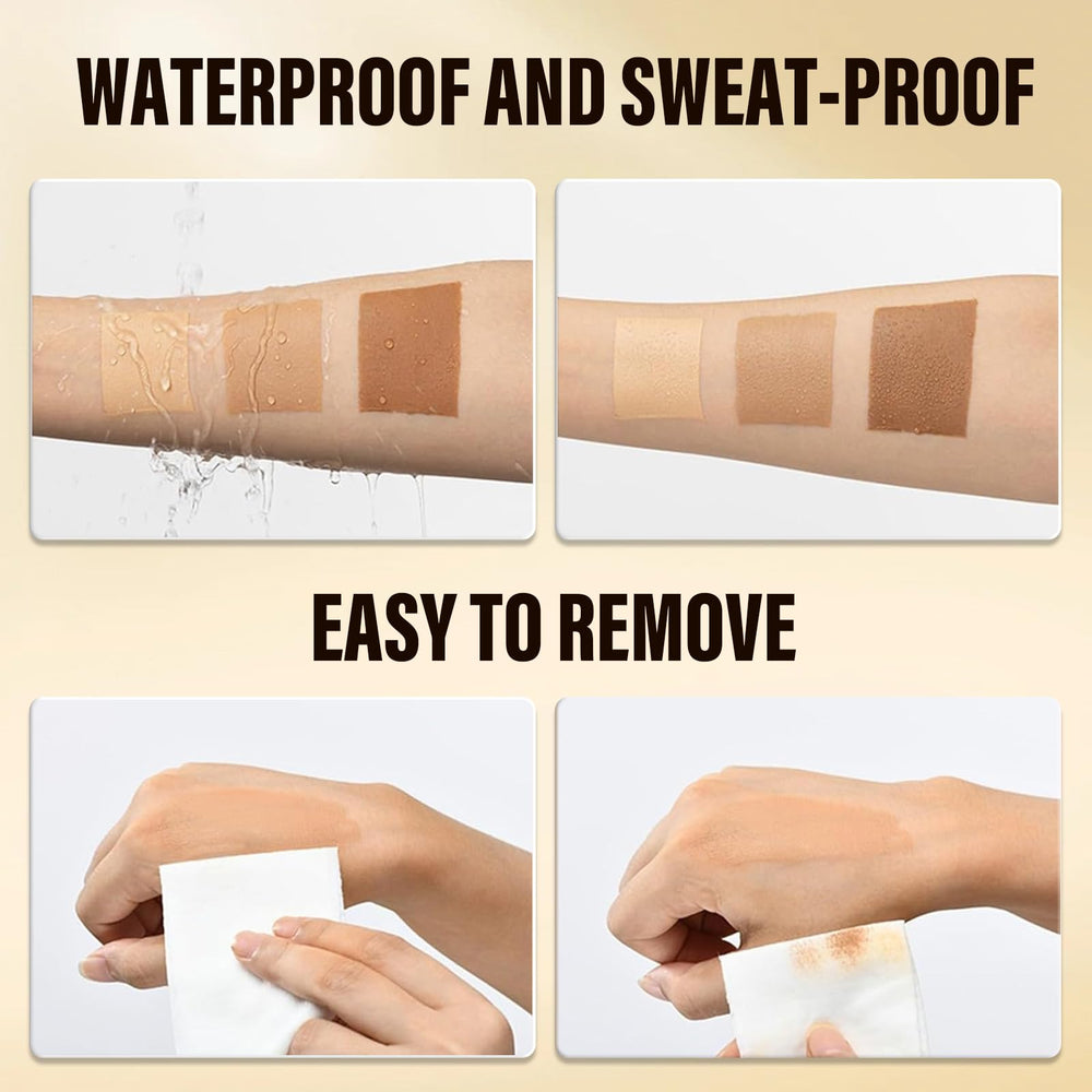 Generic legs makeup texture swatch medium shade illustrating buildable coverage