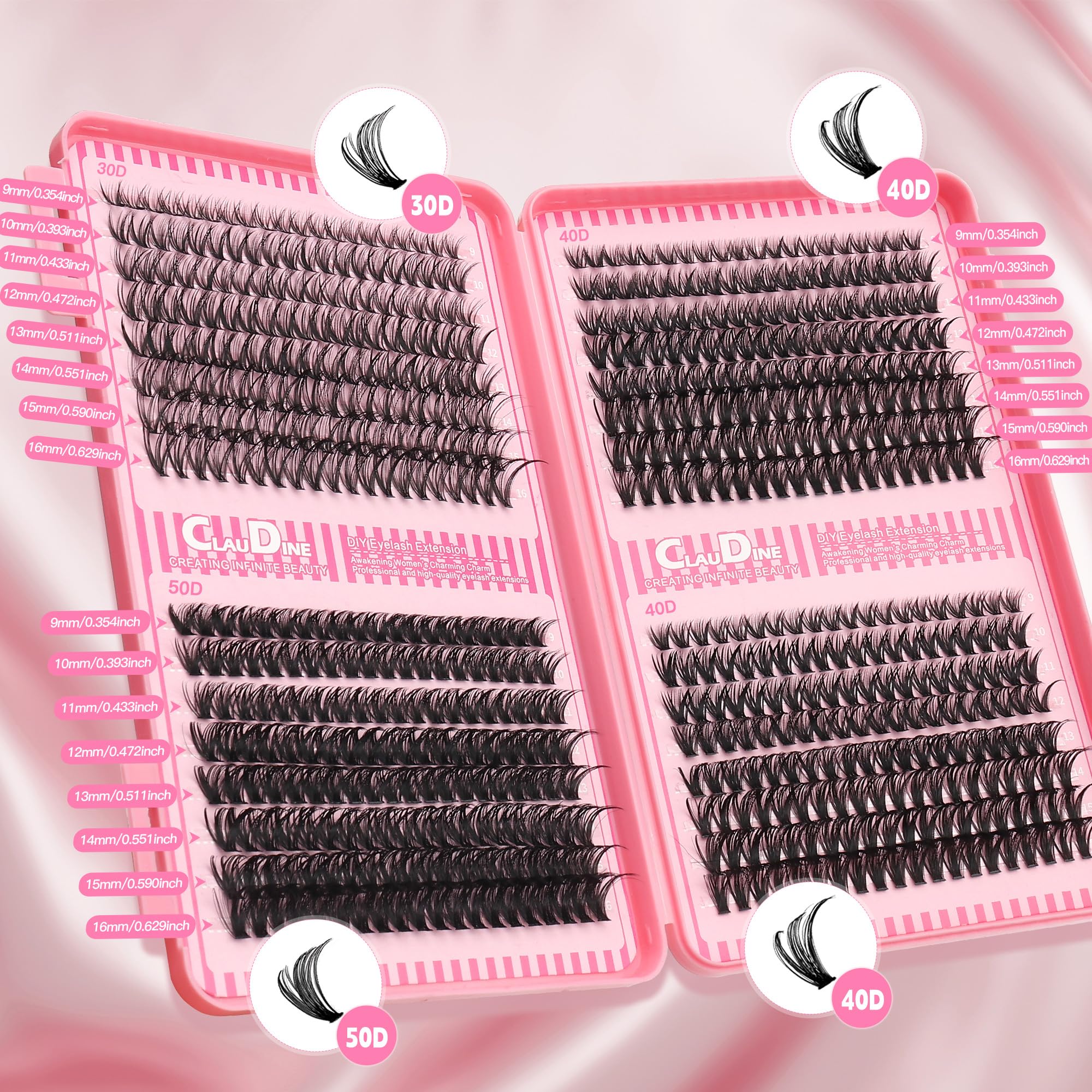 Generic model wearing full-volume lashes showcasing dramatic effect benefit
