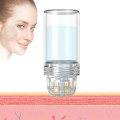 Generic micro infusion in use on cheek area, brand enabling neat focused serum application