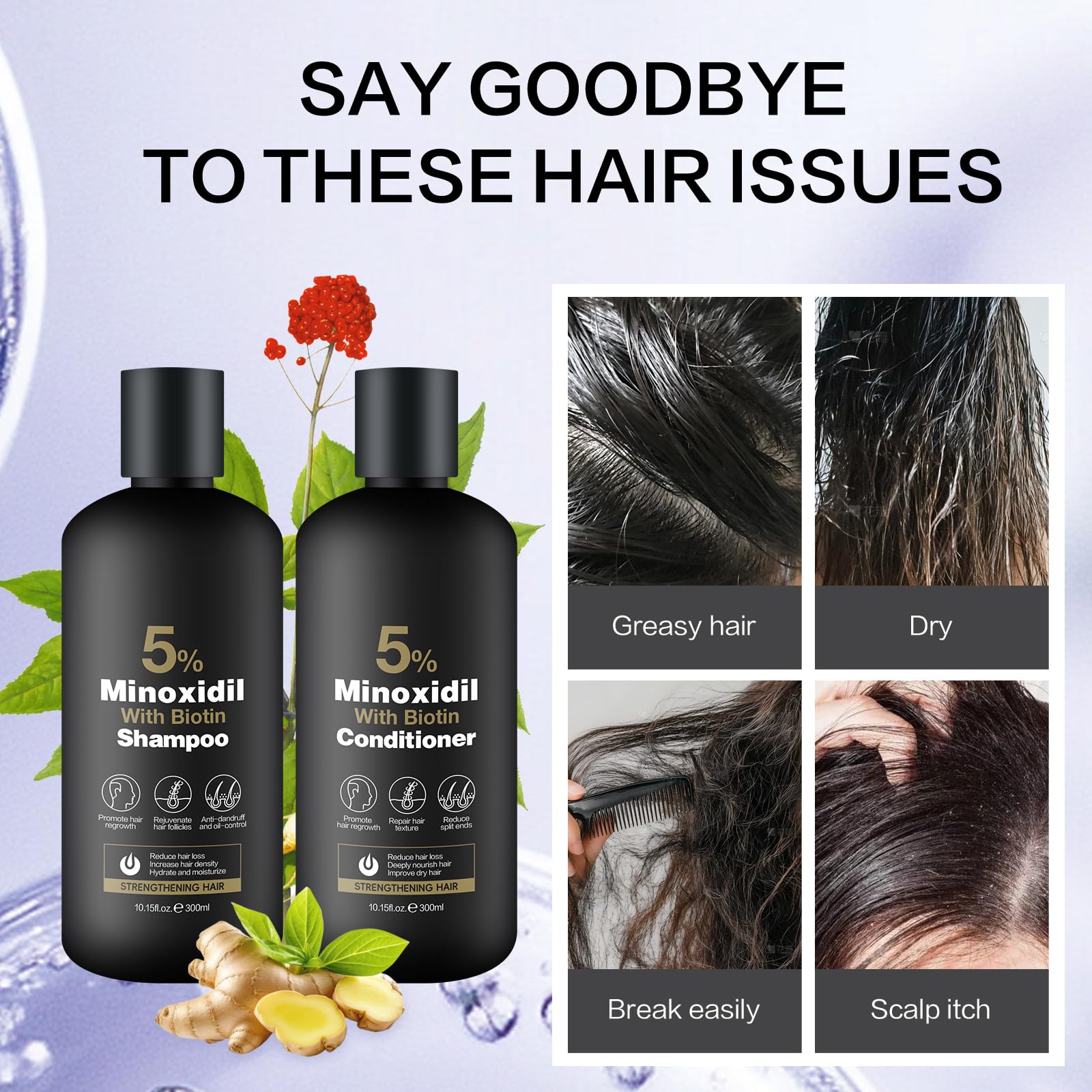 Generic minoxidil shampoo in bathroom use illustrating daily routine benefit