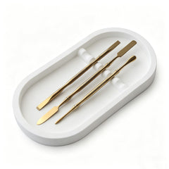 Generic brand oval plaster tray front view showing clean design and tool organization benefit