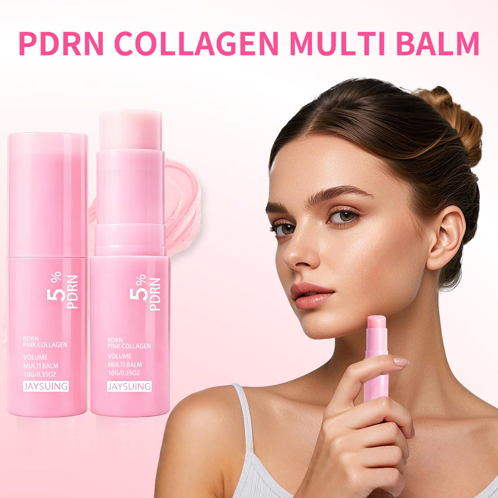 Generic PDRN stick open to show solid balm texture and easy, mess-free application benefit