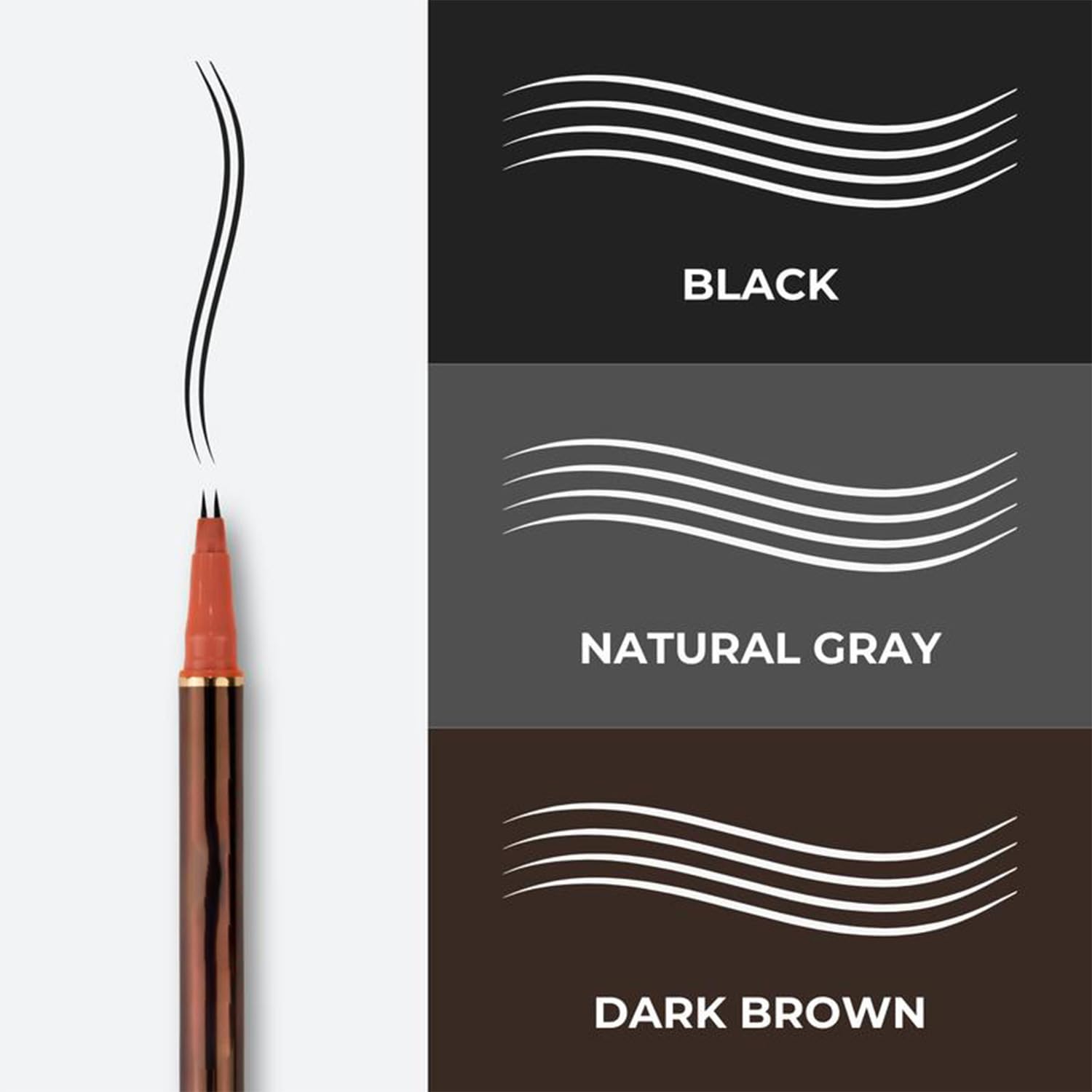 Generic ink stroke and texture detail illustrating smooth natural finish and quick-dry benefit
