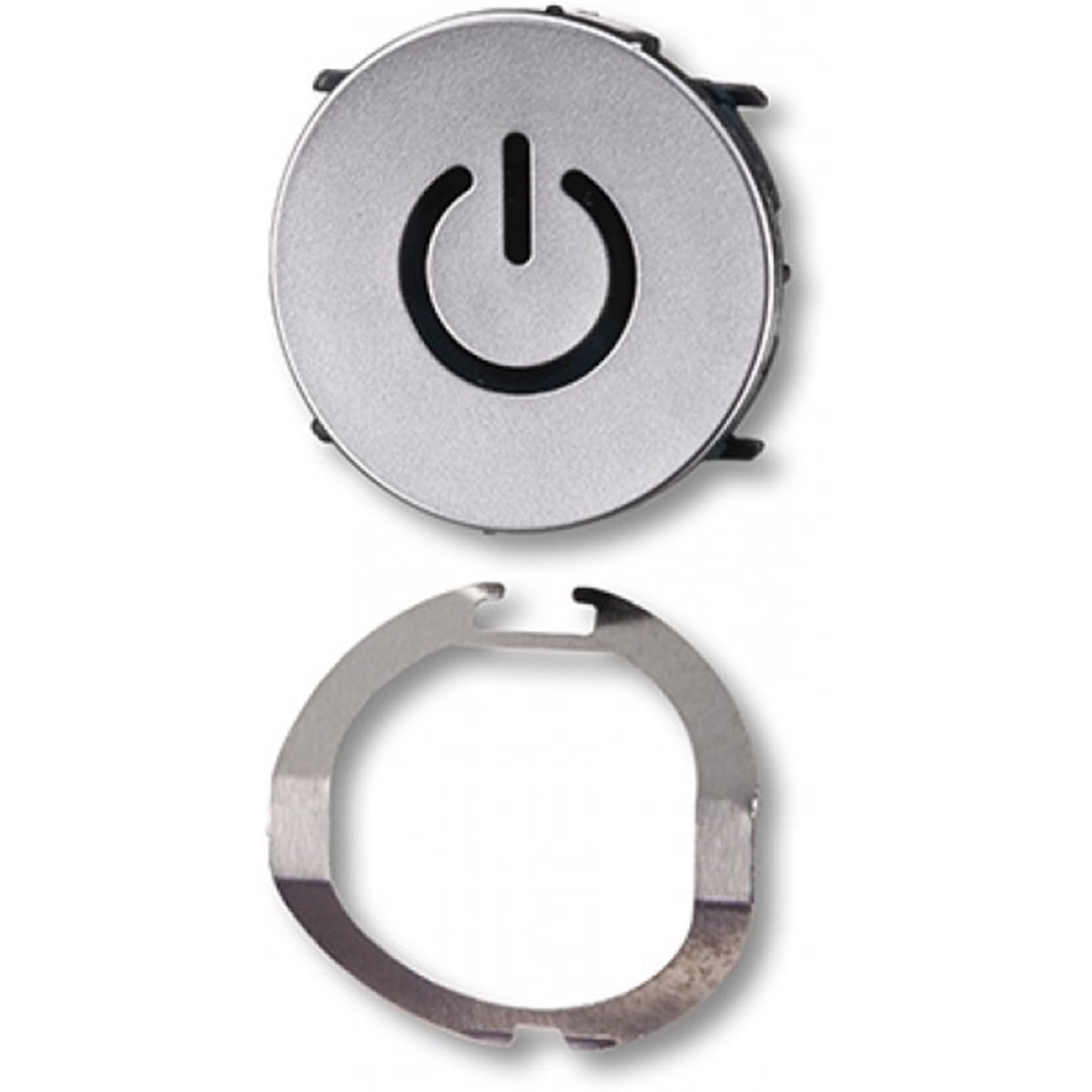 Generic power button close-up on Braun Series 9 showing fit and smooth operation benefit